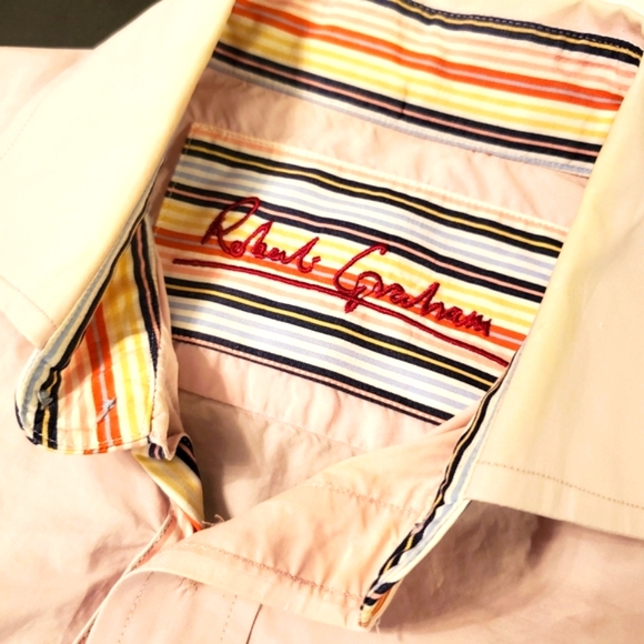 Robert Graham Pink Men's Casual Long Sleeve Shirt Size Medium - Picture 2 of 4